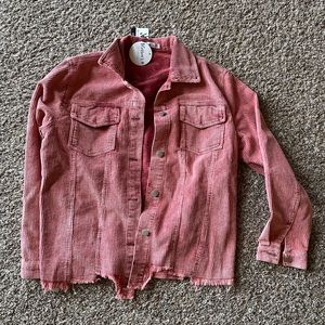 Coral corduroy shaket